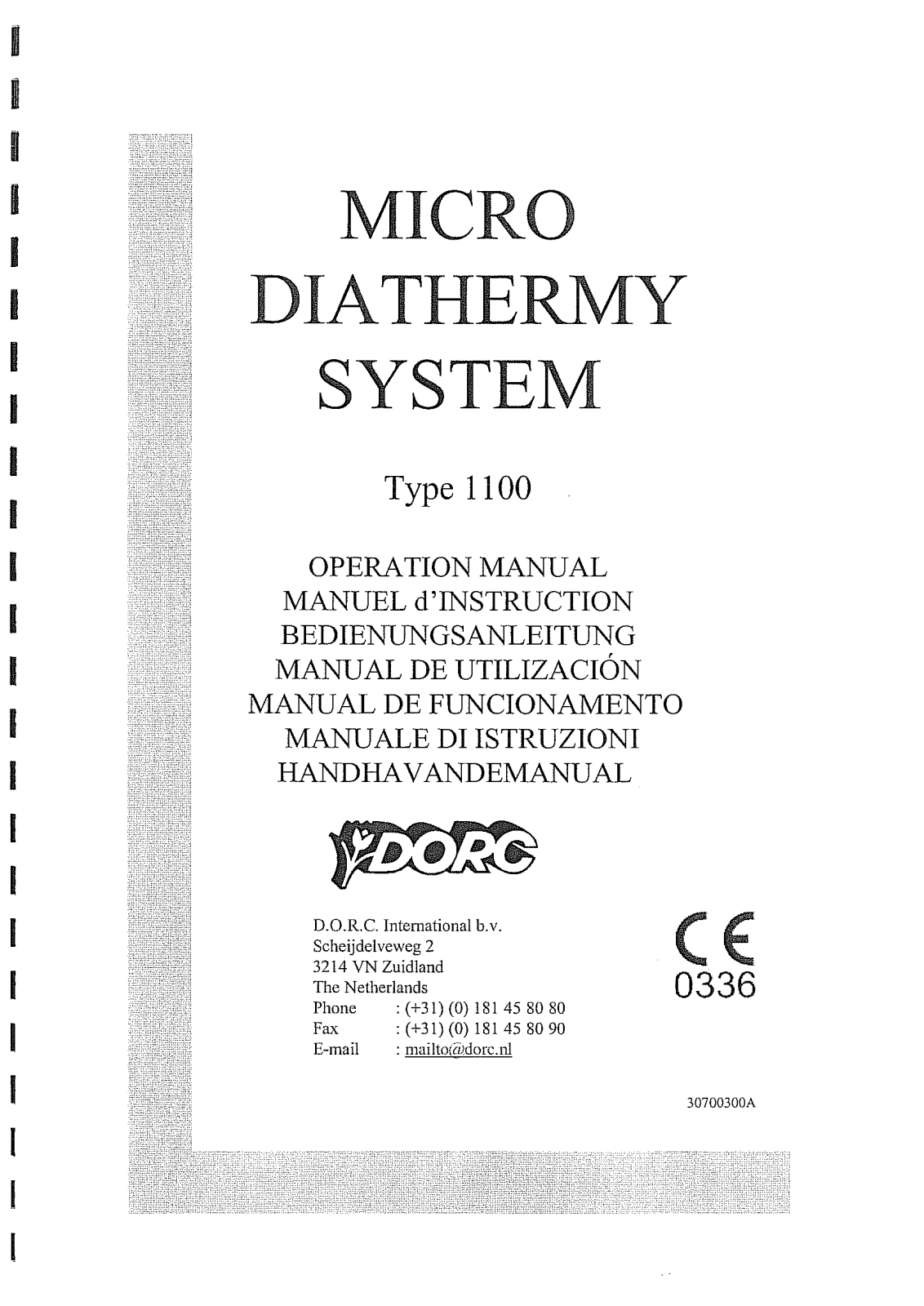 Dorc 1100 User manual short