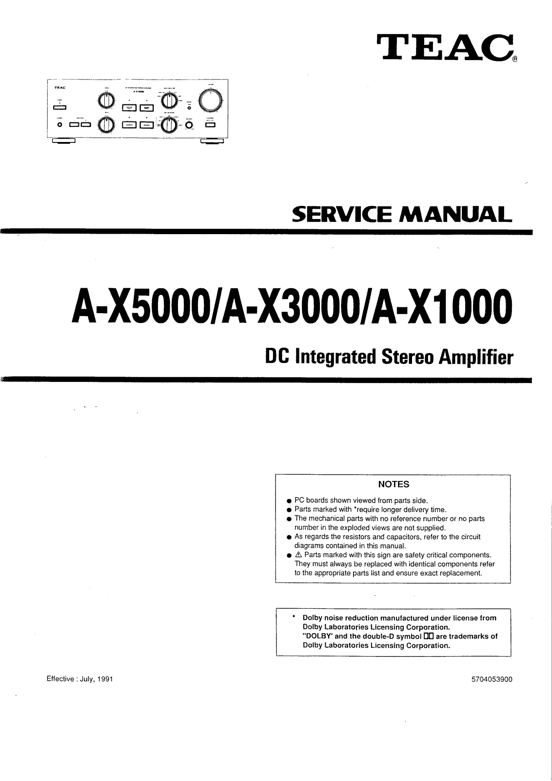 TEAC A-X300 Service manual