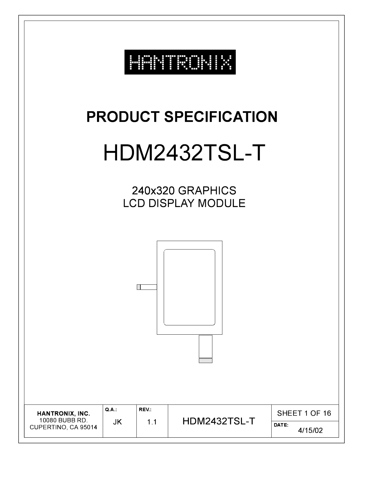 HANTRONIX HDM2432TSL-T Datasheet