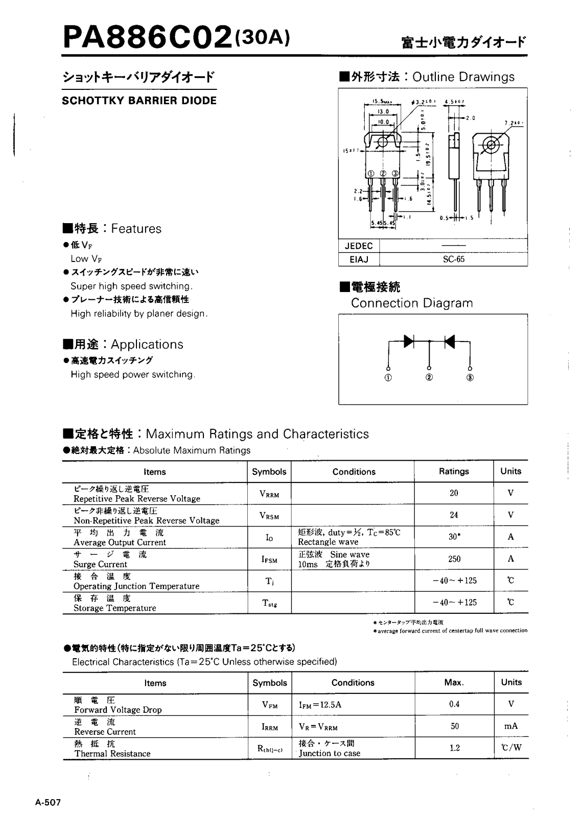 CALLMER PA886C02 Datasheet