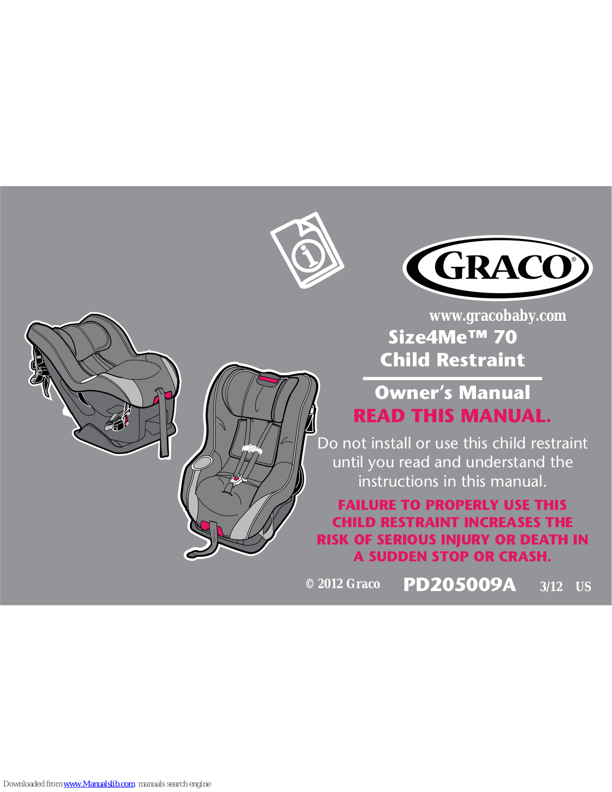 Graco Size4Me 70 Owner's Manual