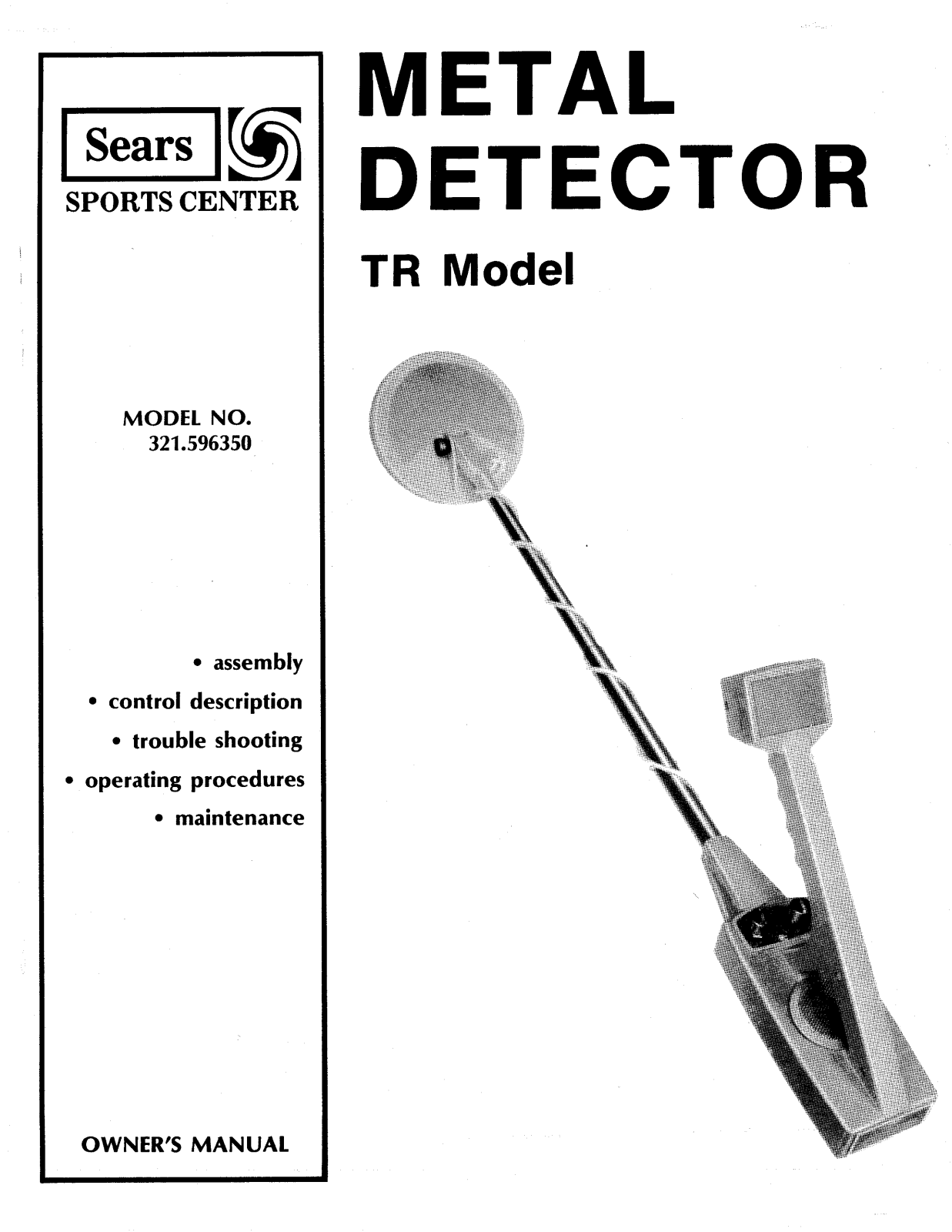 Whites Electronics SEARS 59635 User Manual