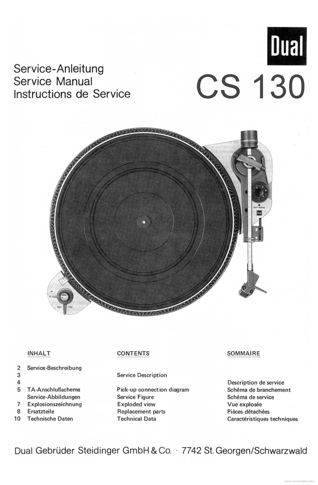 Dual CS-130 Service Manual