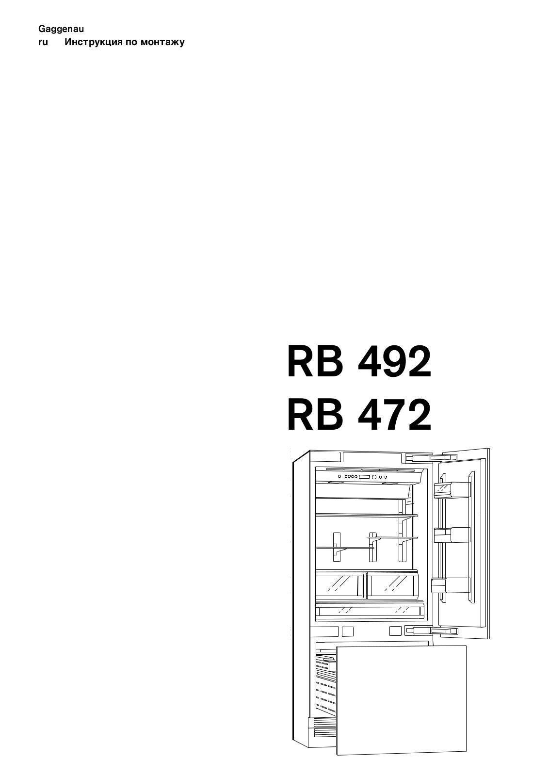 Gaggenau RB492, RB472 User Manual