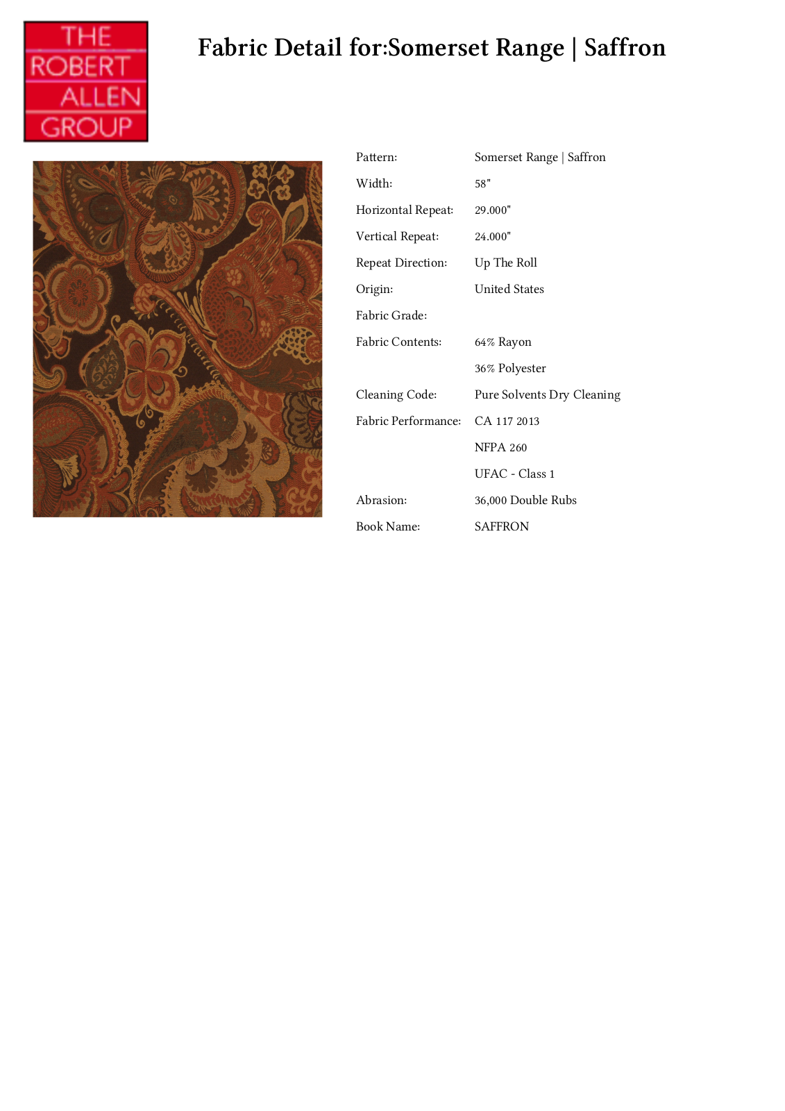Robert Allen RALF1305 Specifications - ManualMachine.com