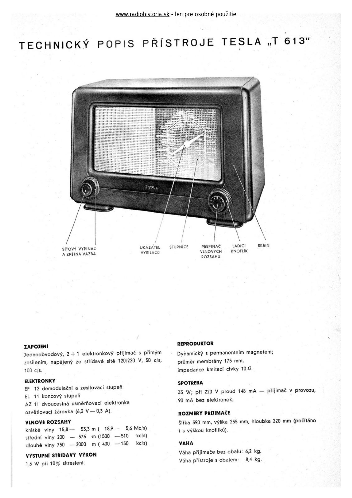 Tesla T613 User Manual