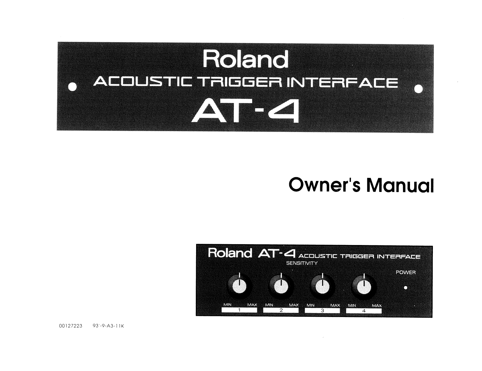 Roland Corporation AT-4 Owner's Manual