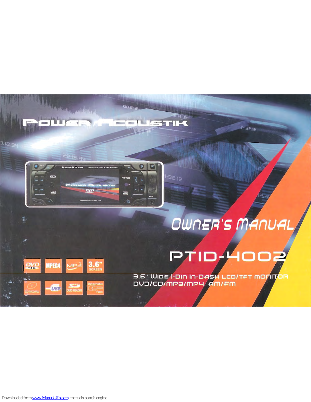 Power Acoustik PTID-4002 Owner's Manual