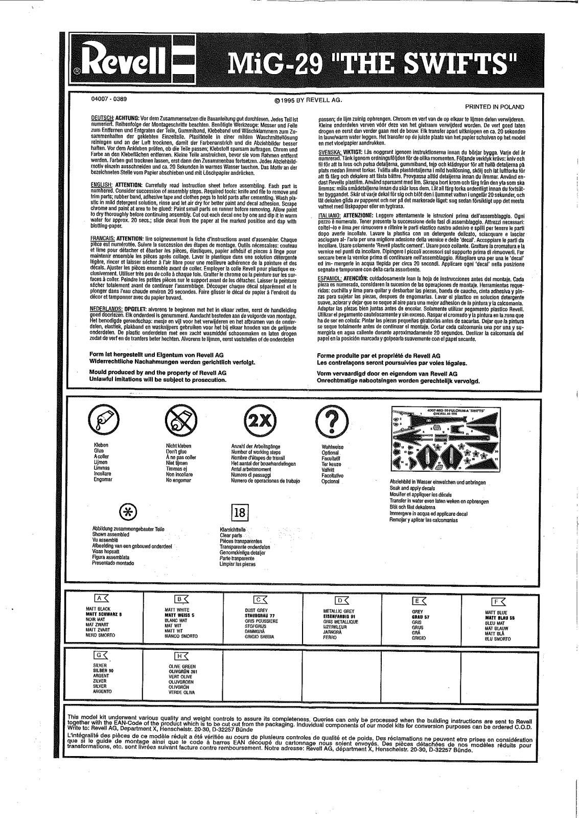 REVELL MiG-29 User Manual