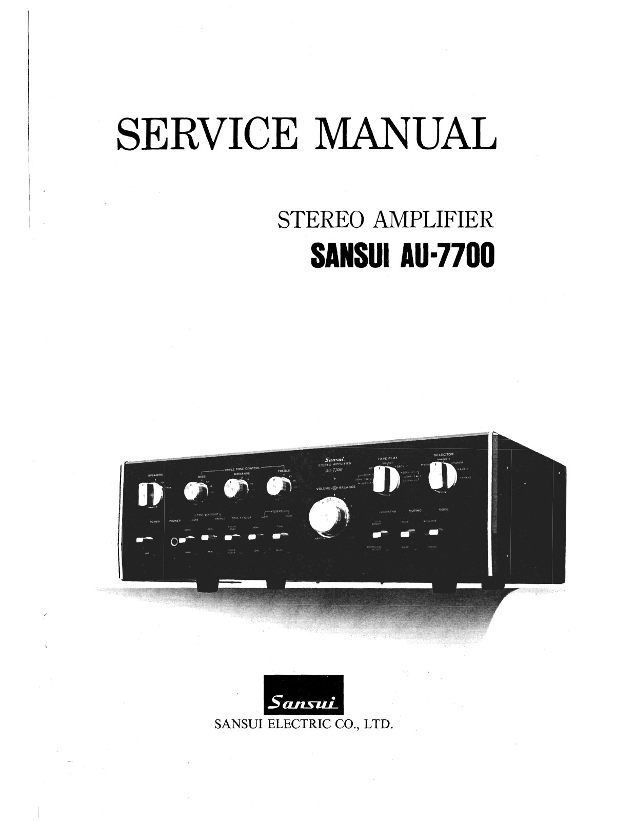 Sansui AU 7700 Verstärker, AU 7700 Amplificador Service Manual