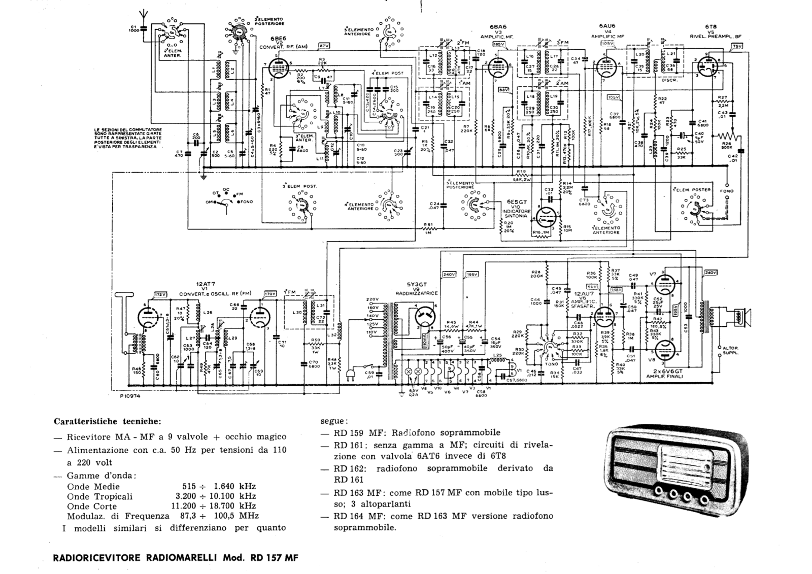 Radiomarelli 157 schematic