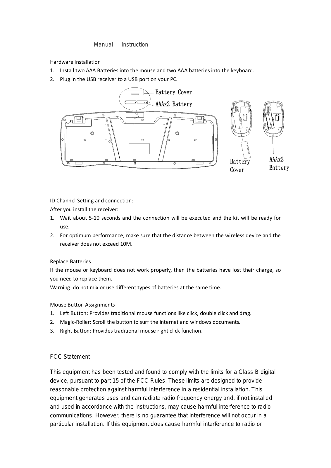 KYE SYSTEMS GKZHH, GMZLA, GMZLB User Manual