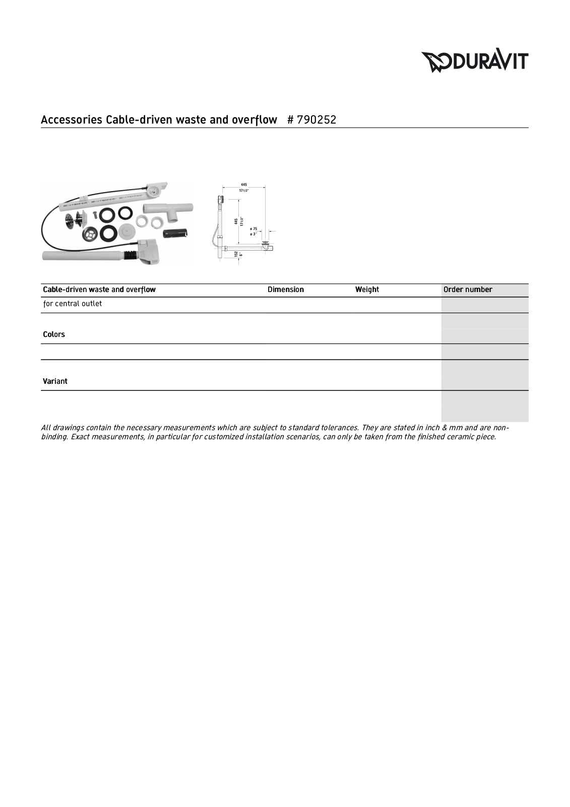 Duravit DRV2067 Specifications - ManualMachine.com