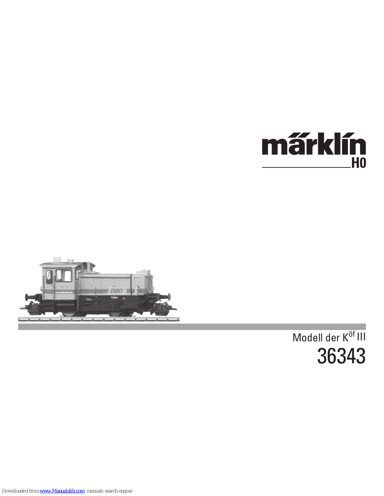 marklin 36343, 36340 User Manual