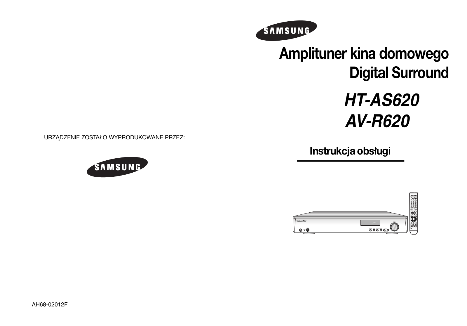 Samsung AV-R620, AV-R620R User Manual