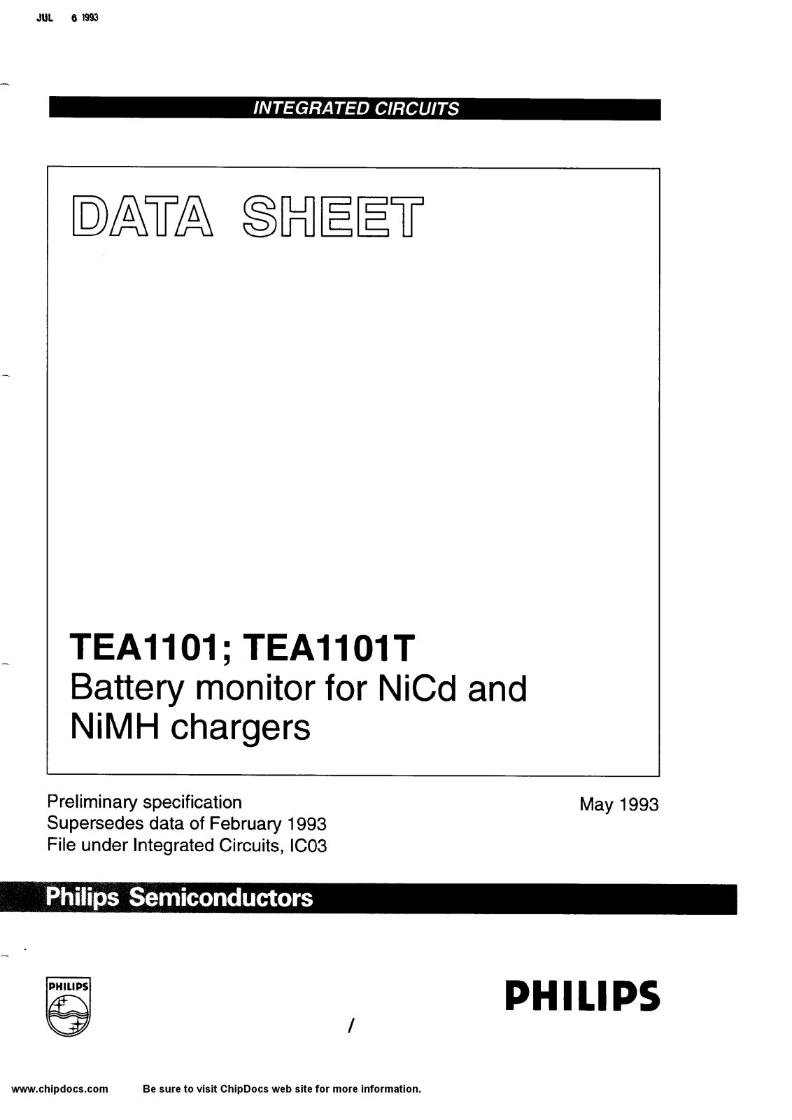 Philips TEA1101T, TEA1101 Datasheet