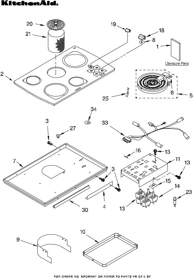 KitchenAid KECD805HWH0 Parts List