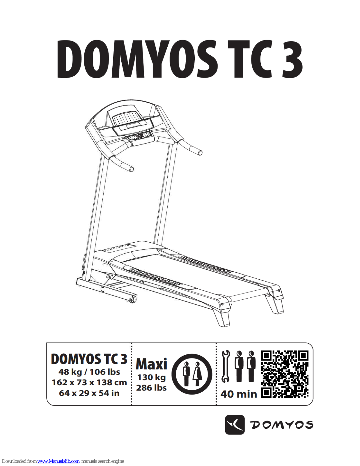 Domyos TC 3 Original Instructions Manual