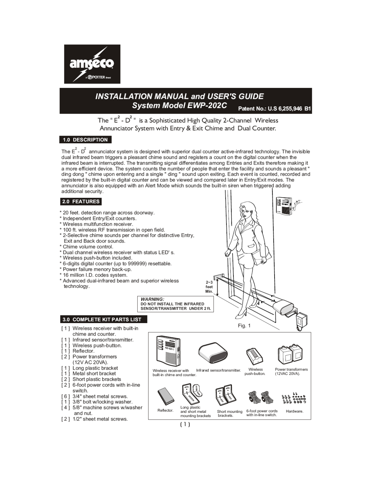 K and J Electronics EWPP202 User Manual