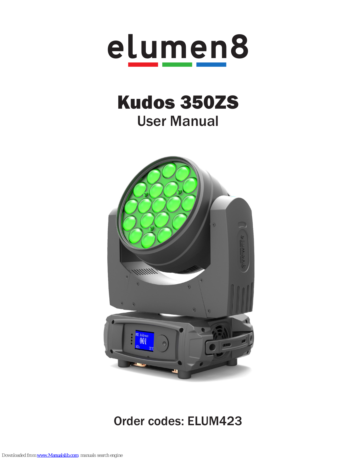 Elumen8 Kudos 350ZS User Manual - ManualMachine.com