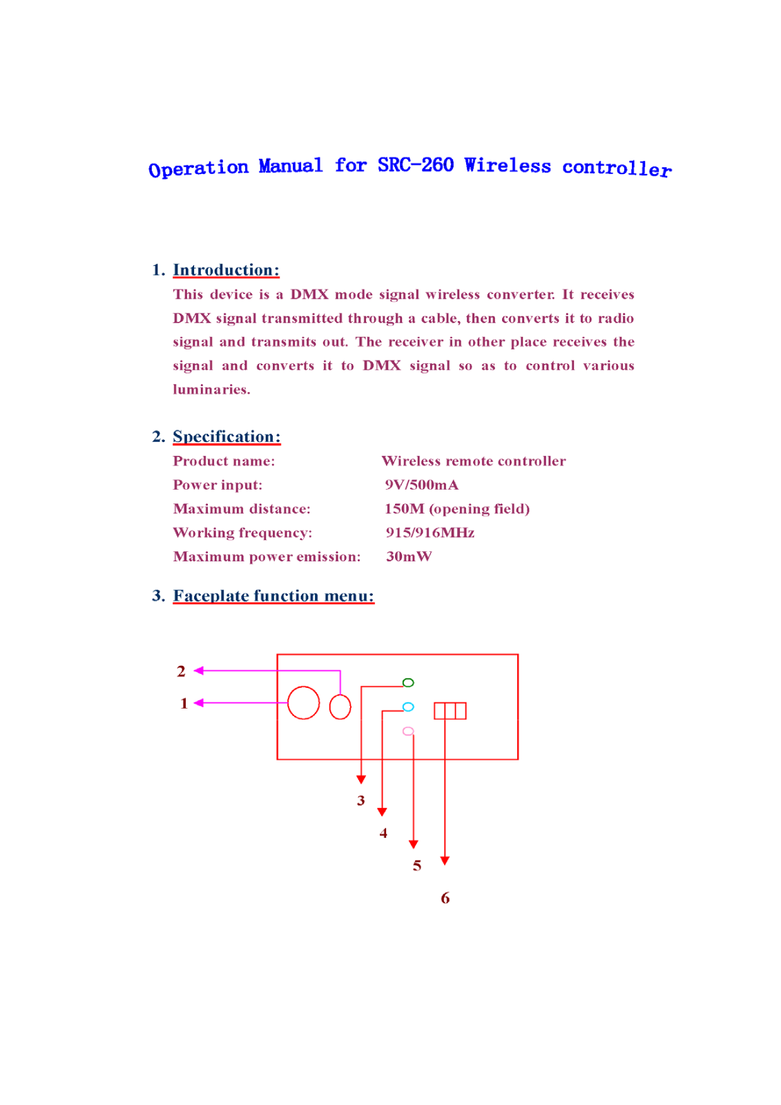 Neo Neon SRC 260 User Manual