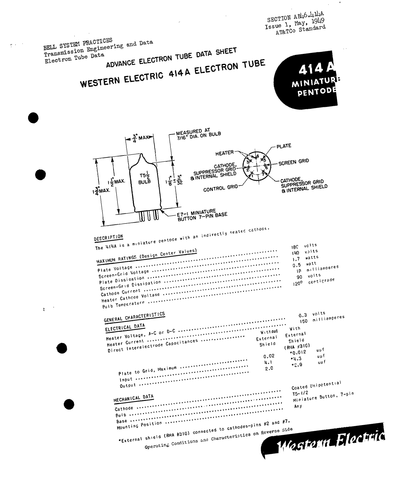 Western Electric 414-A Brochure