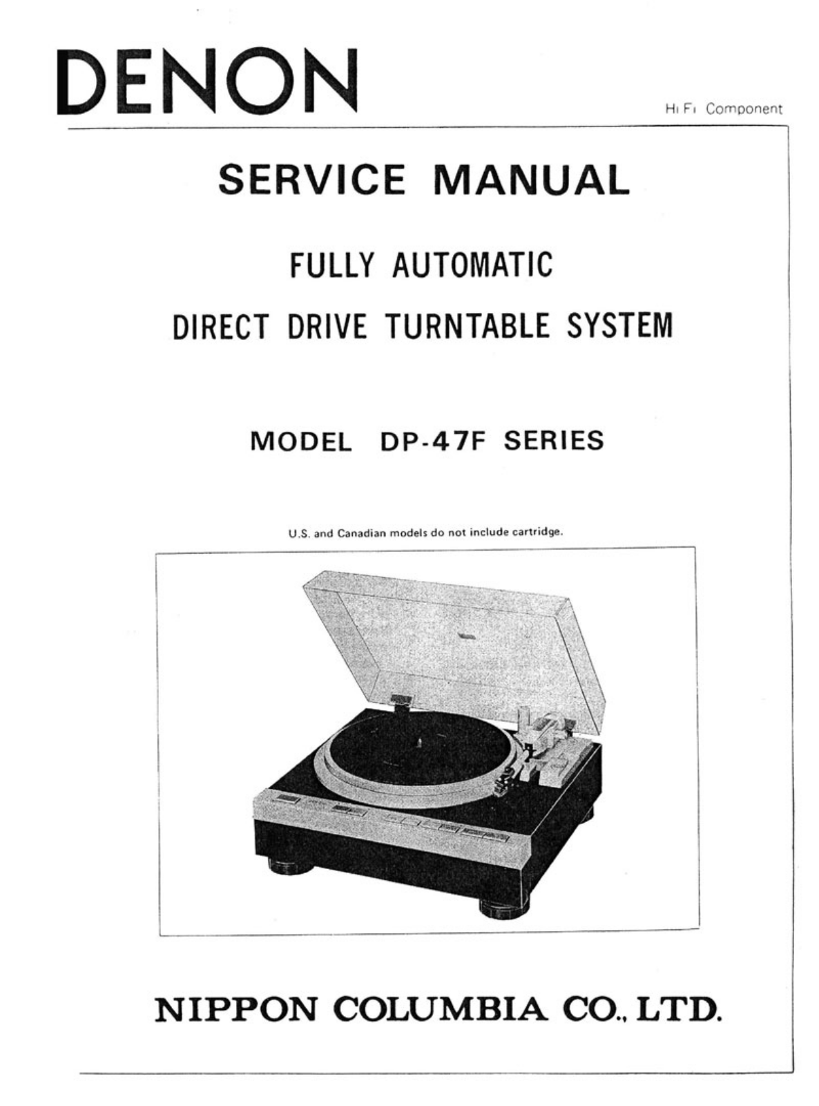 Denon DP-47F Service Manual