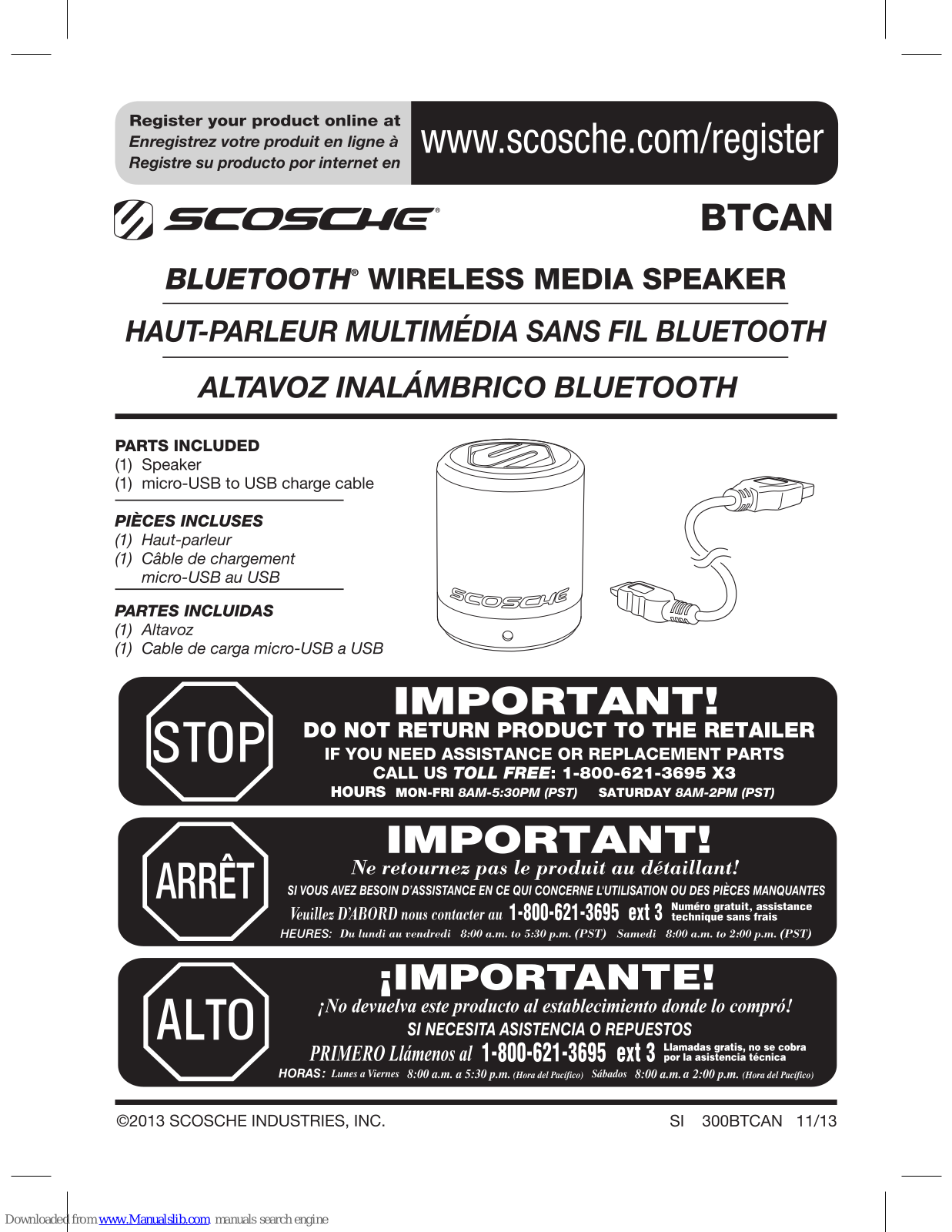 Scosche BTCAN User Manual