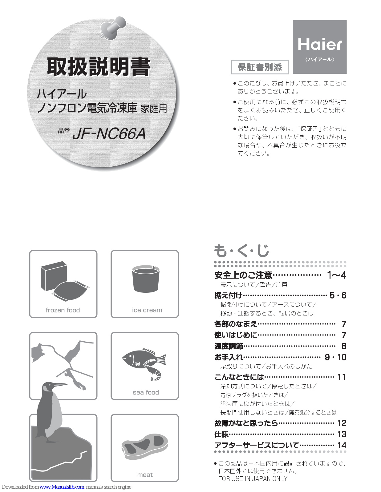 Haier JF-NC66A User Manual