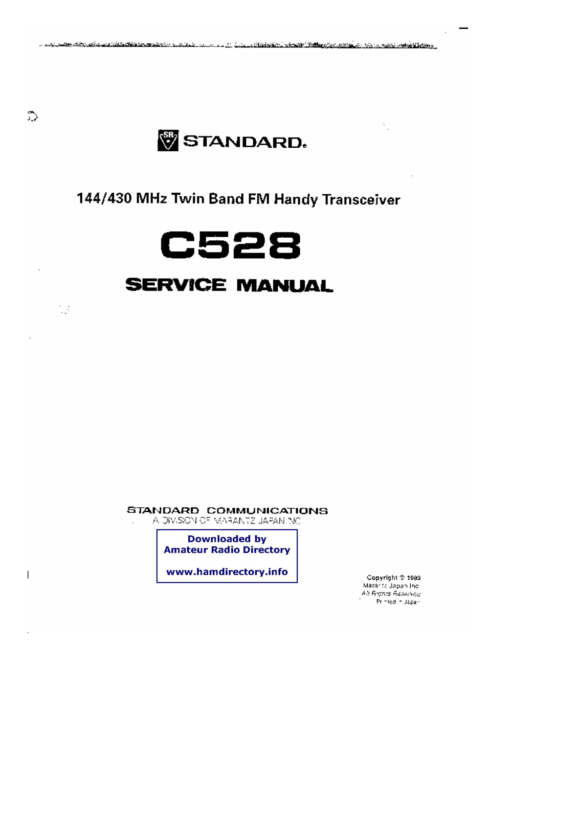 Yaesu С528 Service Manual