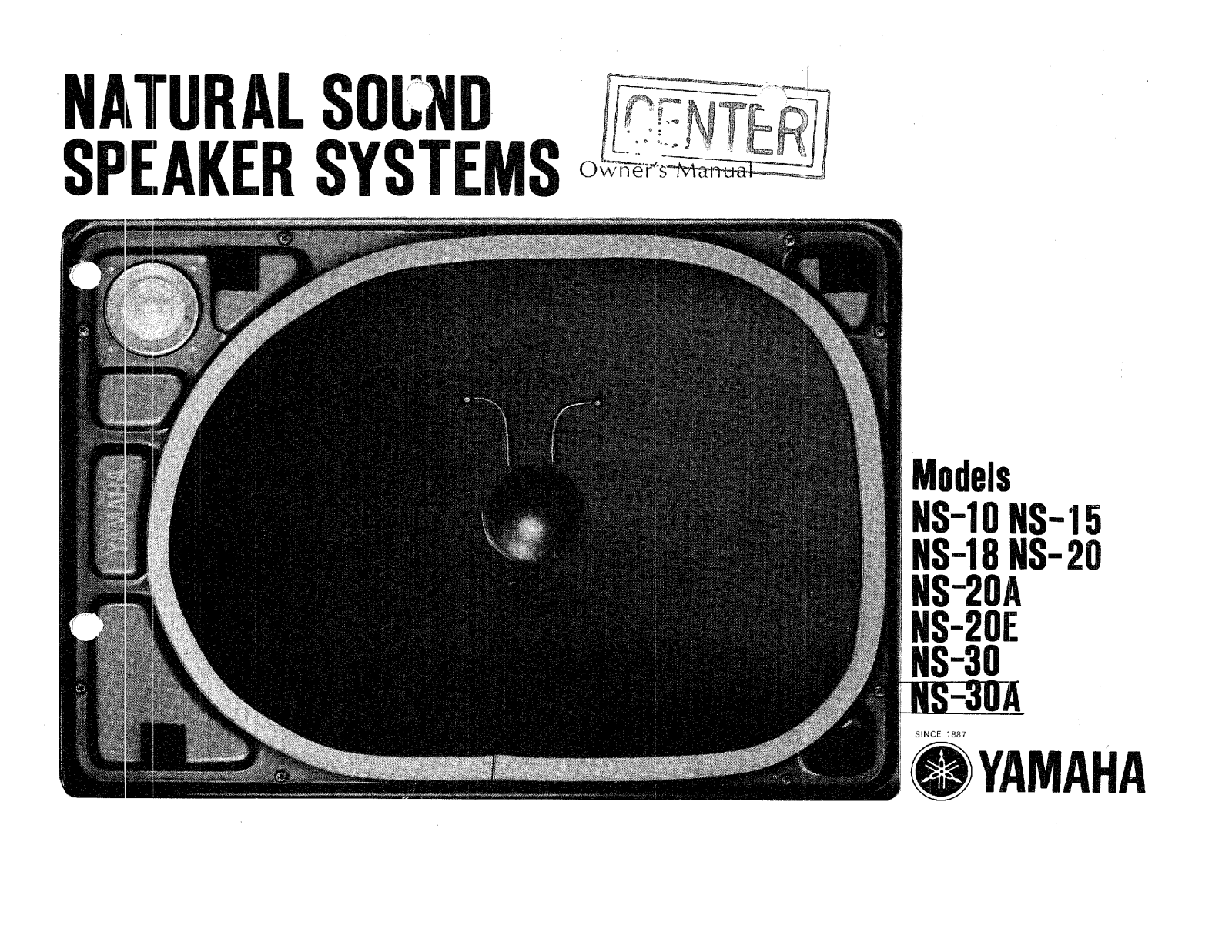 Yamaha NS-10MM, NS-10MMTS, NS-10MMF, NS-10MT, NS-10MX Owner's Manual