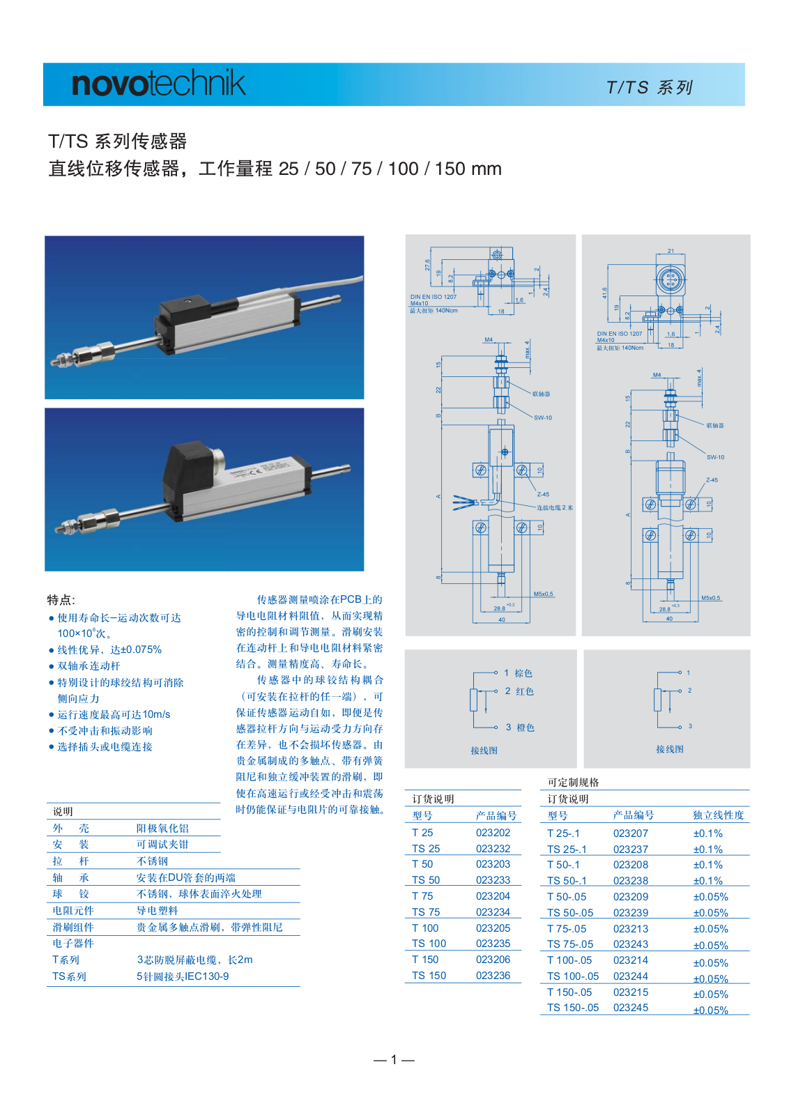 novotechnik T, TS User Manual