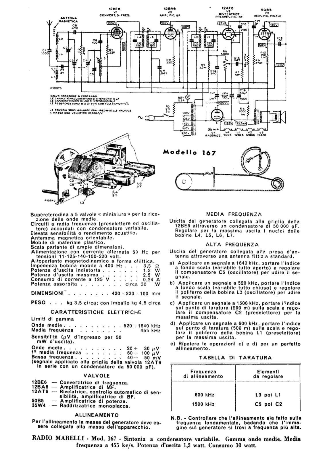 Radiomarelli 167 schematic - ManualMachine.com