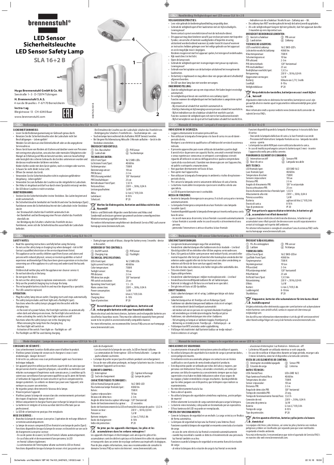 Brennenstuhl SLA 16 2 B User guide