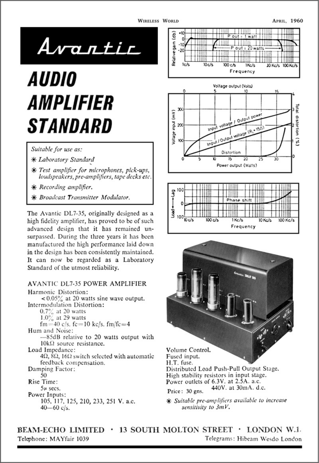 Avantic DL-735 Brochure