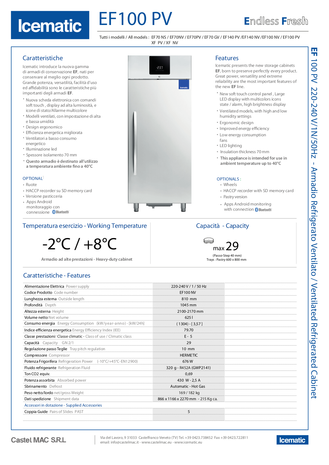 Icematic EF 100 PV Datasheet