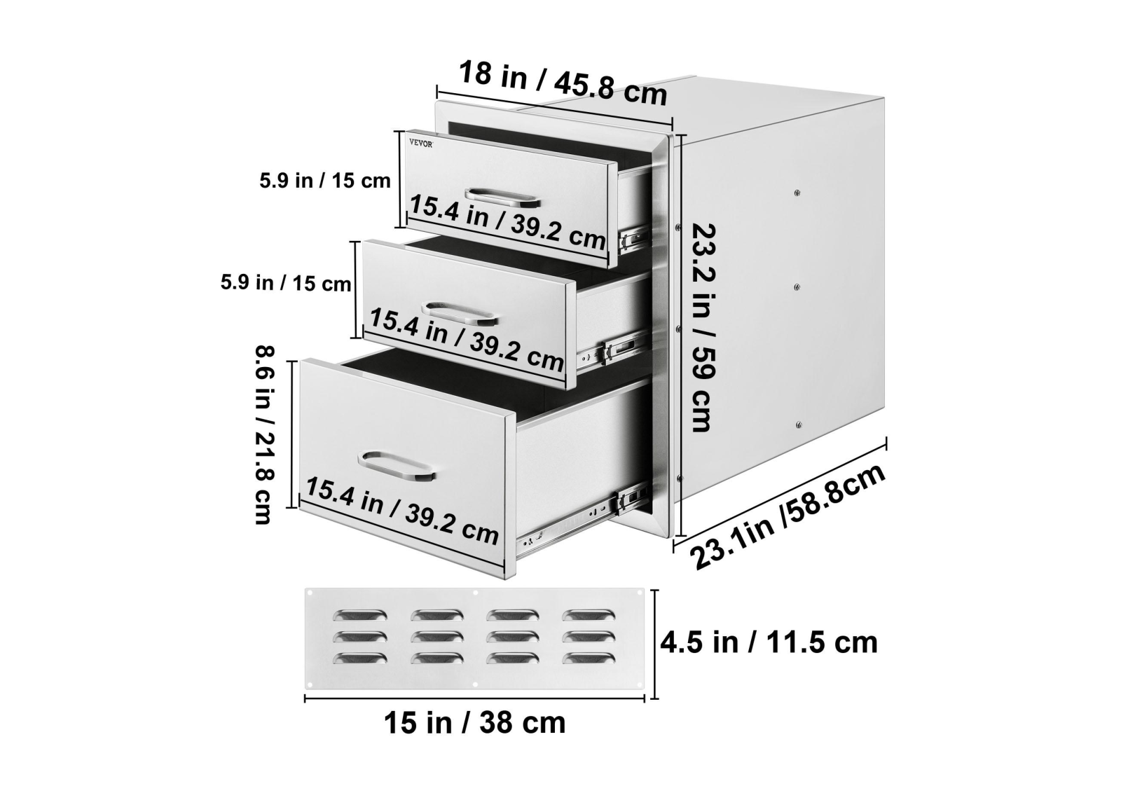 VEVOR FXNU1320 Dimensions - ManualMachine.com