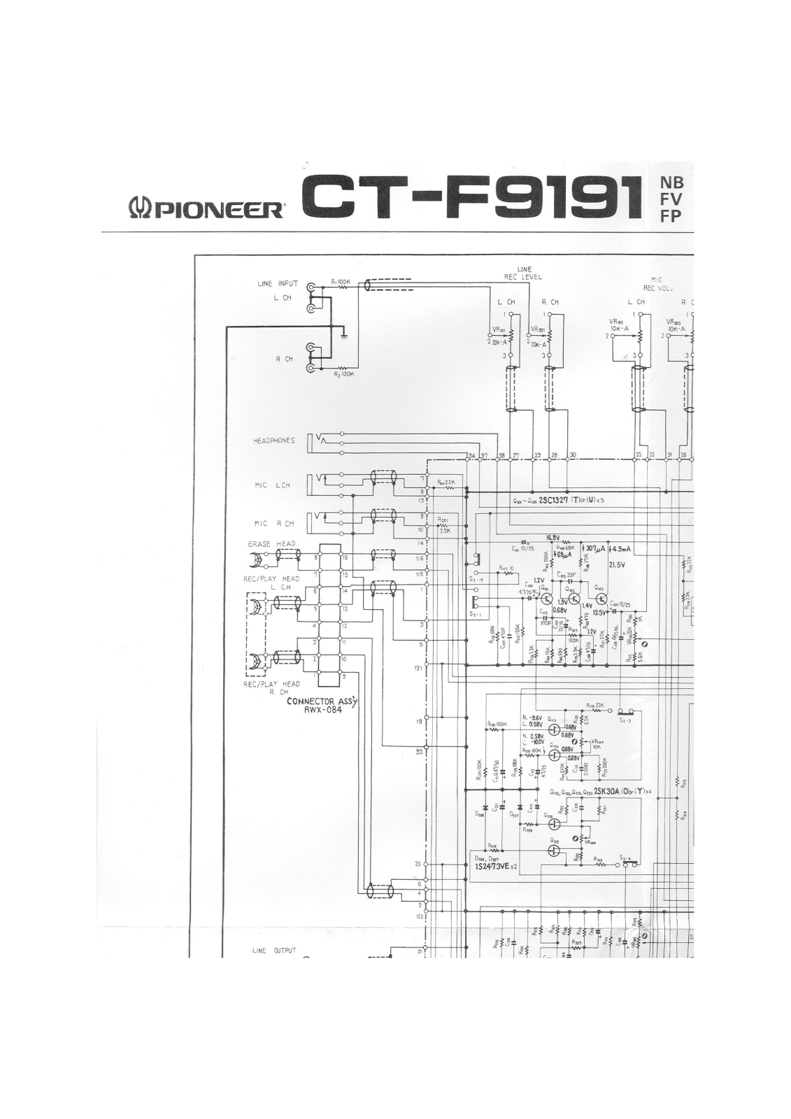 Pioneer ctf9191sc Schematic