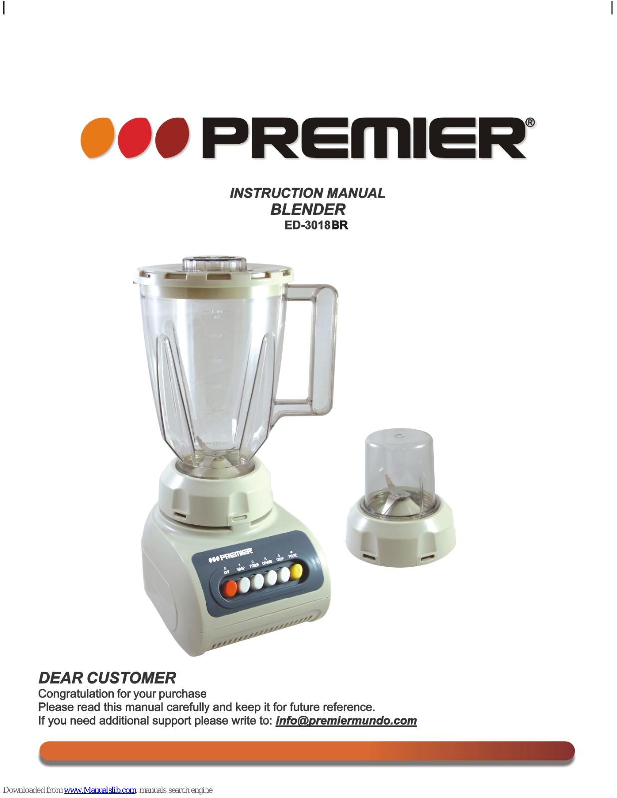 Premier ED-3018BR Instruction Manual - ManualMachine.com