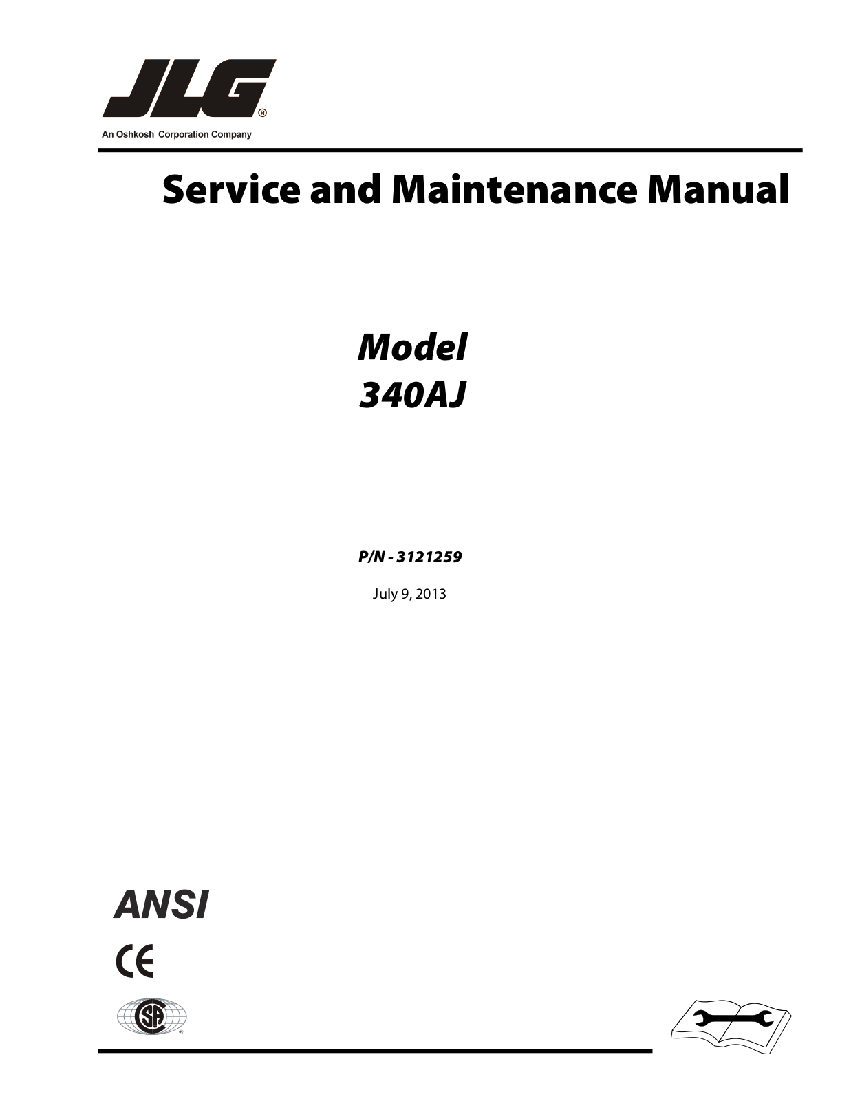 JLG 340AJ Service Manual