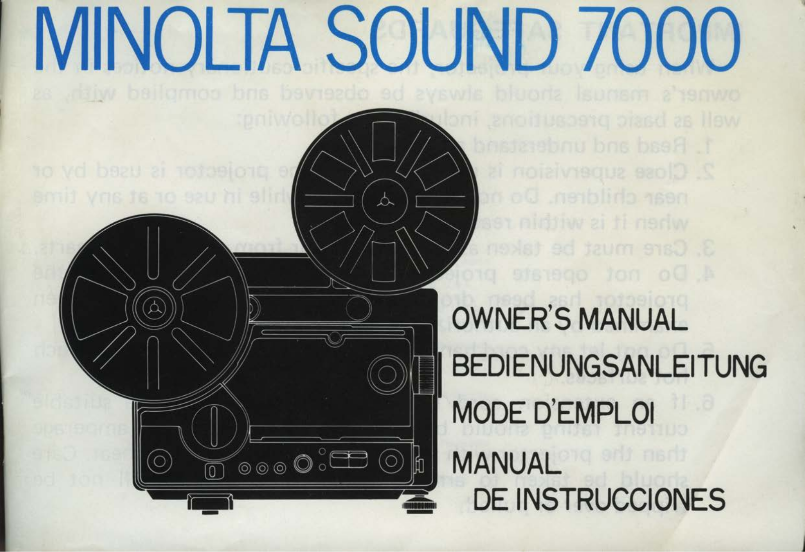 Minolta Sound 7000 Owner's Manual - ManualMachine.com