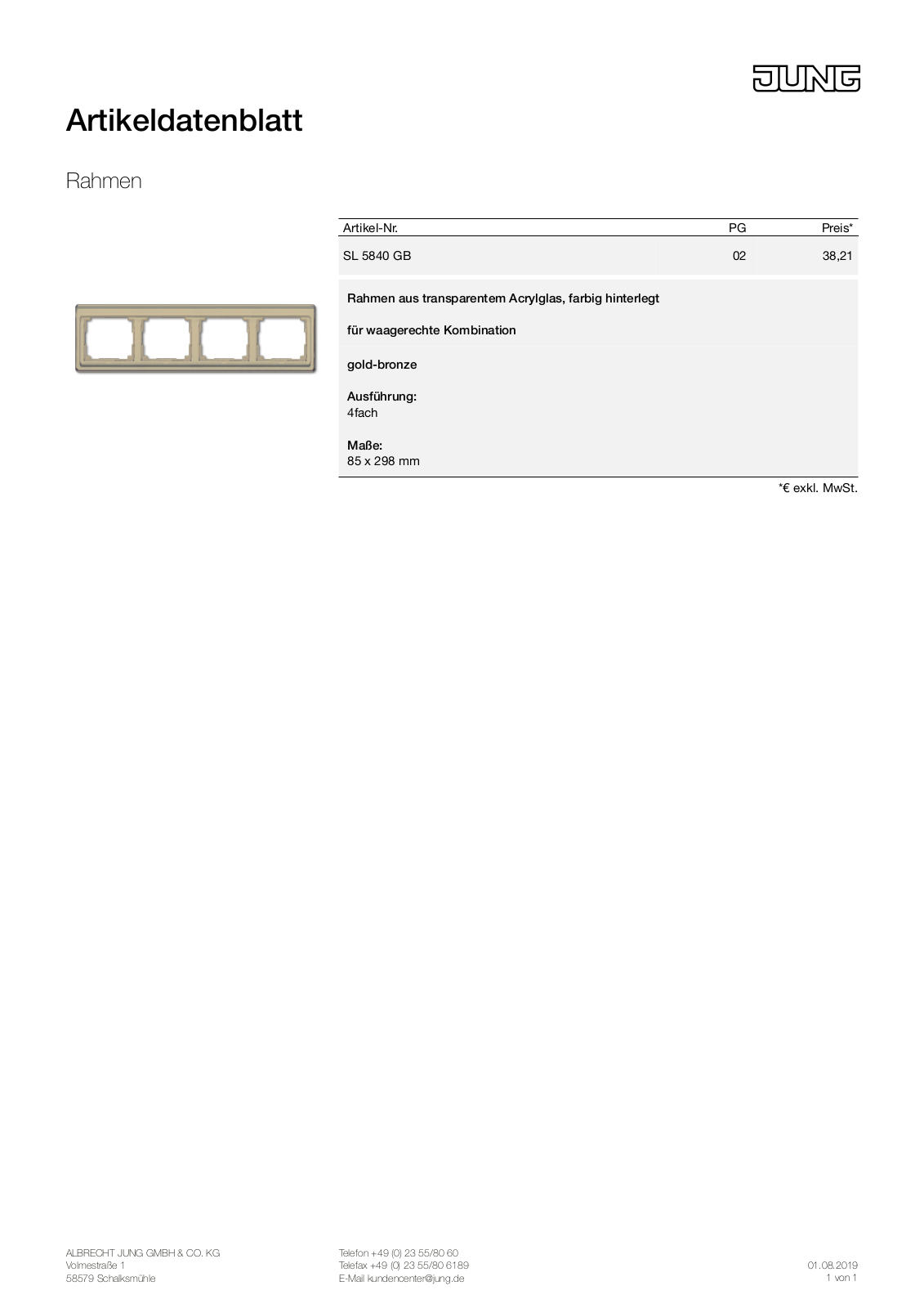 Jung SL 5840 GB User Manual