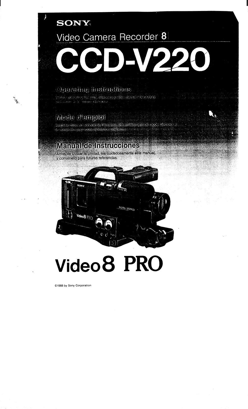 Sony CCD-V220 User Manual