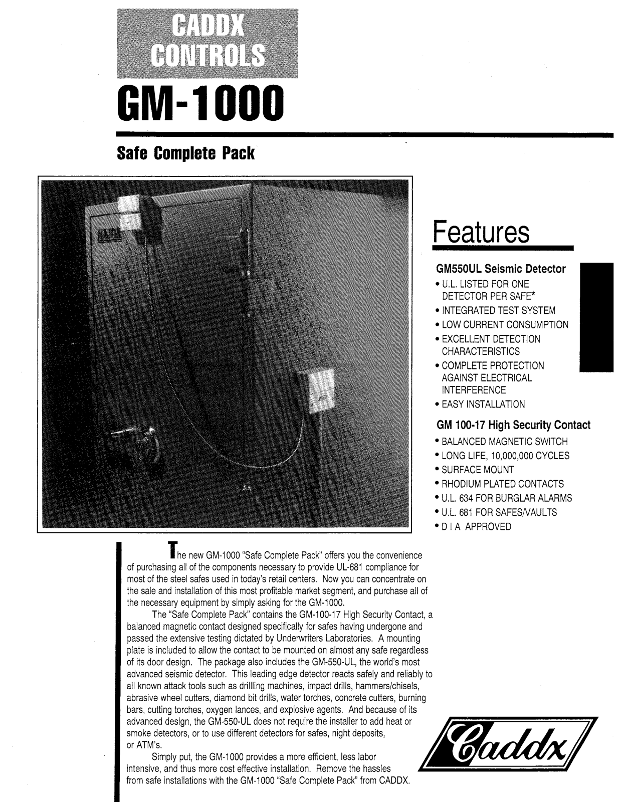 Interlogix GM-100-17 Specsheet