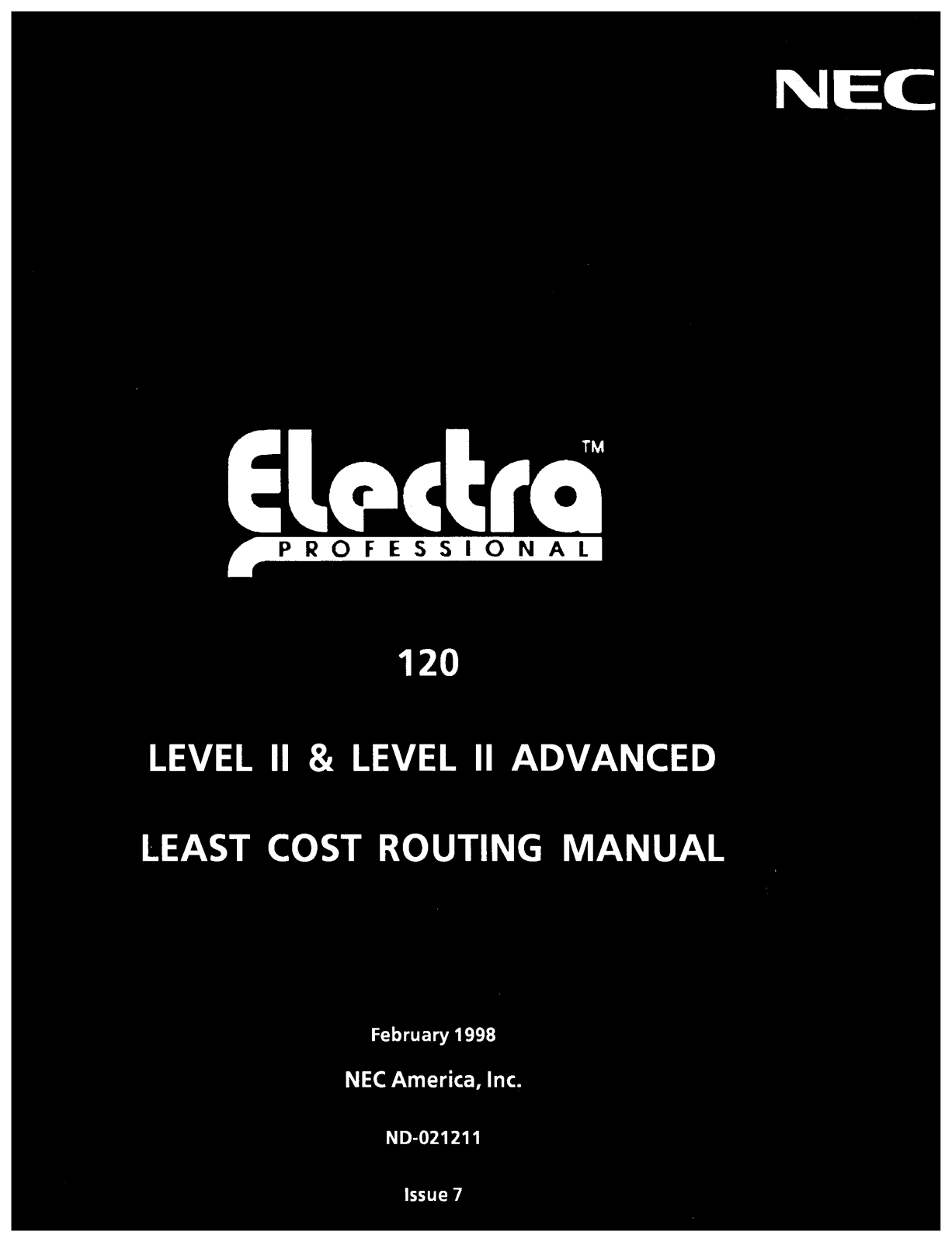 NEC 120 User Manual