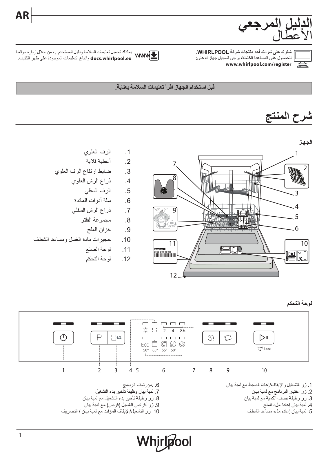 WHIRLPOOL WFE 2B19 N X Daily Reference Guide - ManualMachine.com