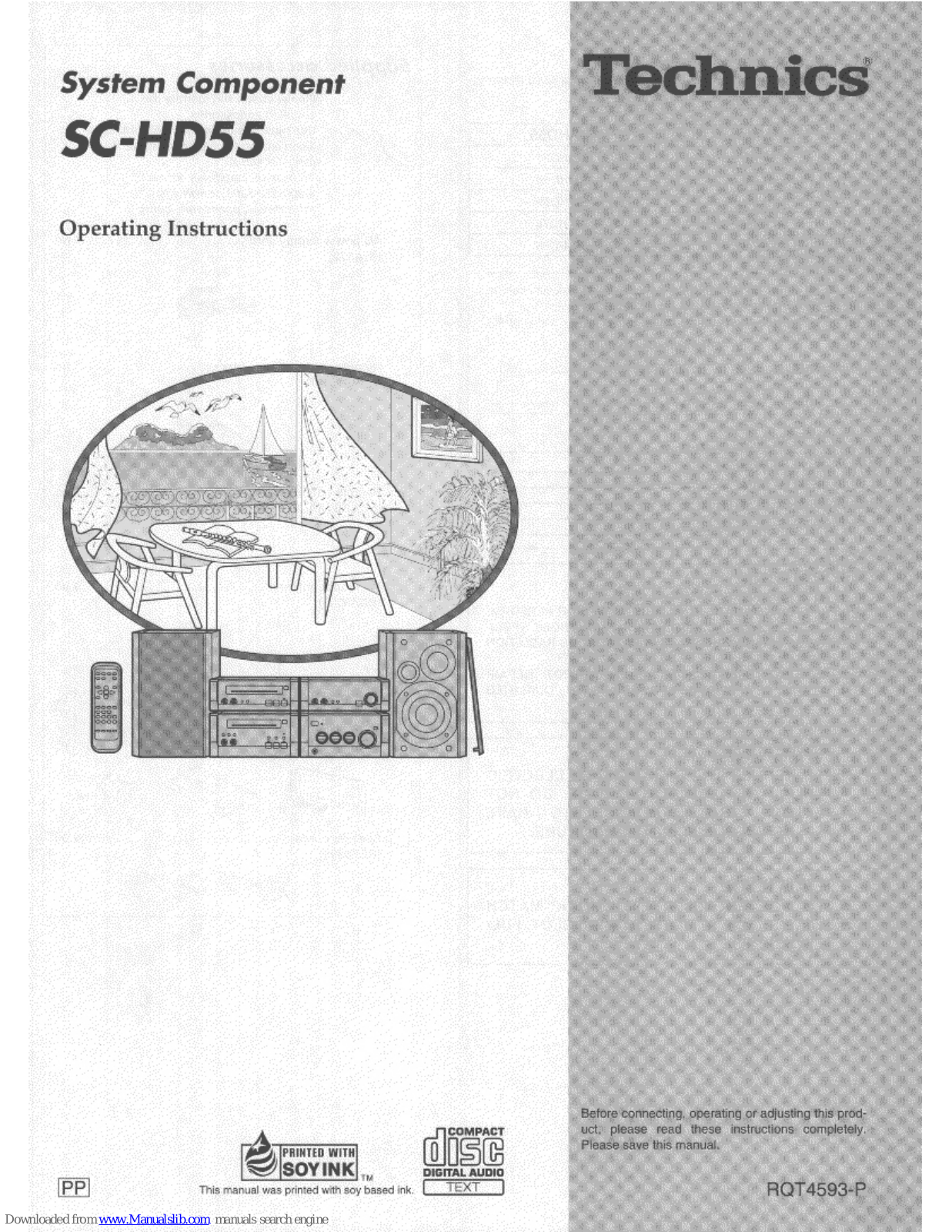 Technics SC-HD550, SE-HD55, ST-HD555, SL-HD55, RS-HD75 Operating Instructions Manual