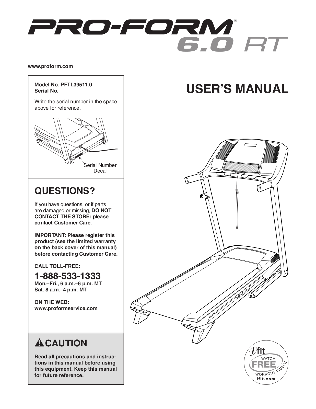 ProForm PFTL395110 User Manual