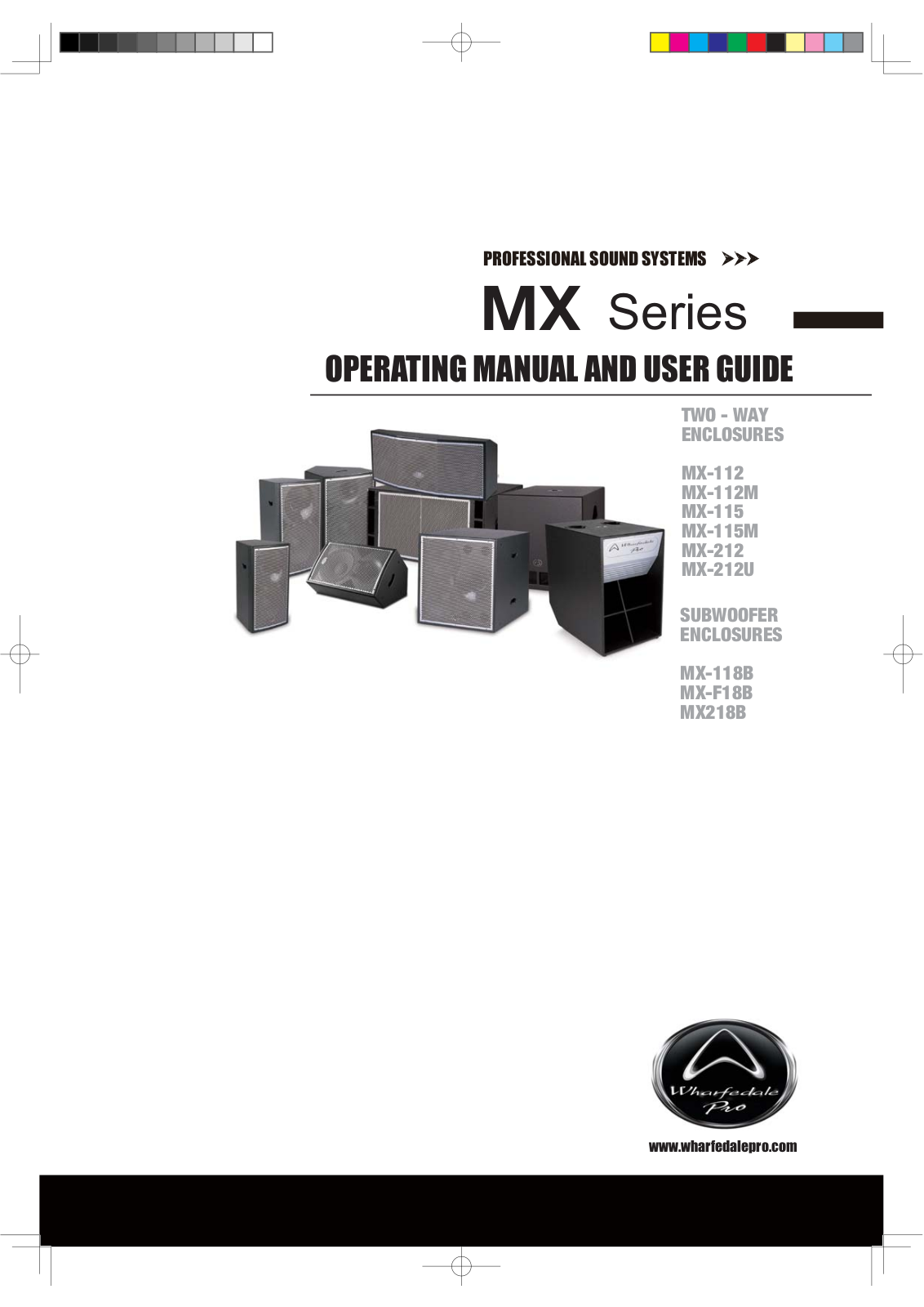 Wharfedale Pro MX-F18B Operating Manual