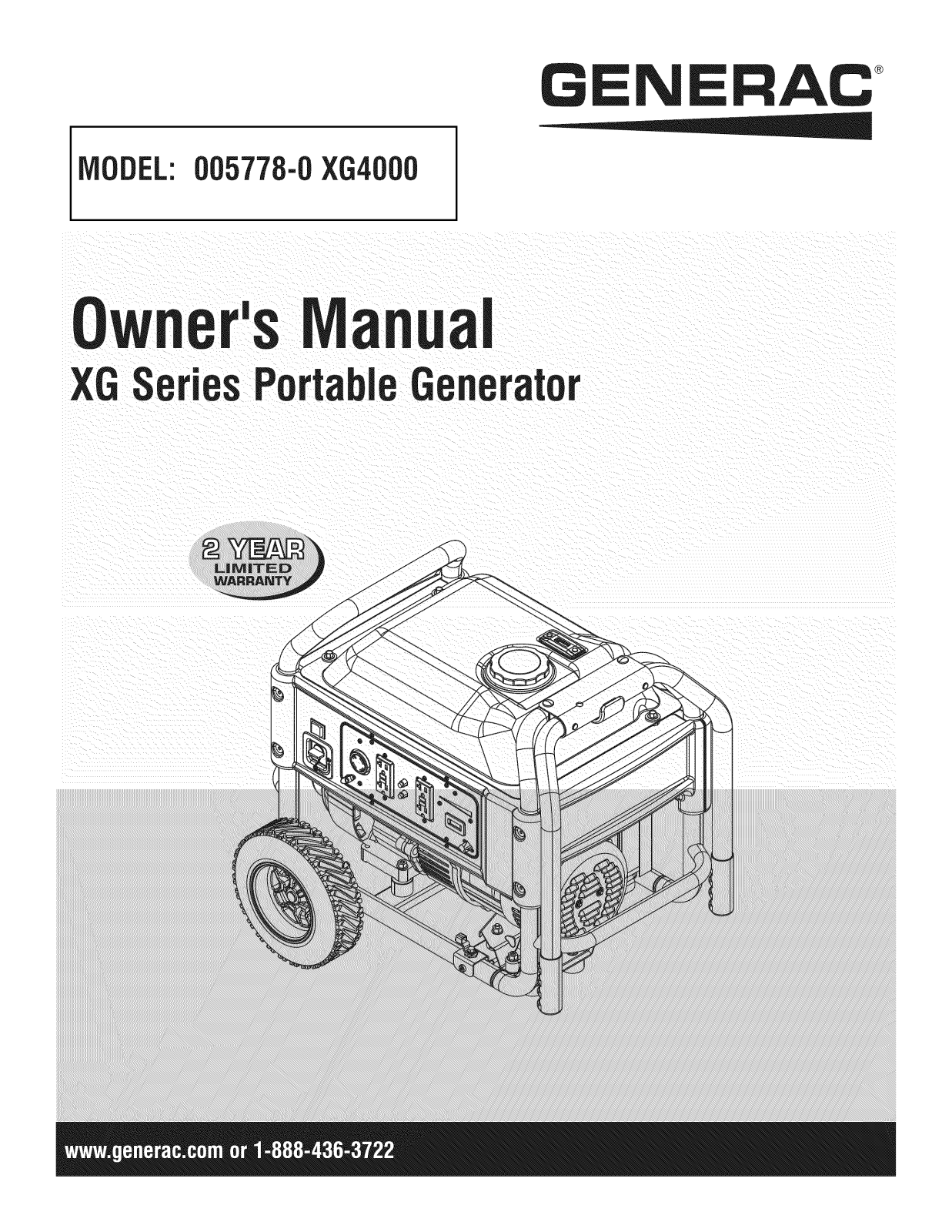 Generac XG4000-5778-0, 005778-0 Owner’s Manual - ManualMachine.com